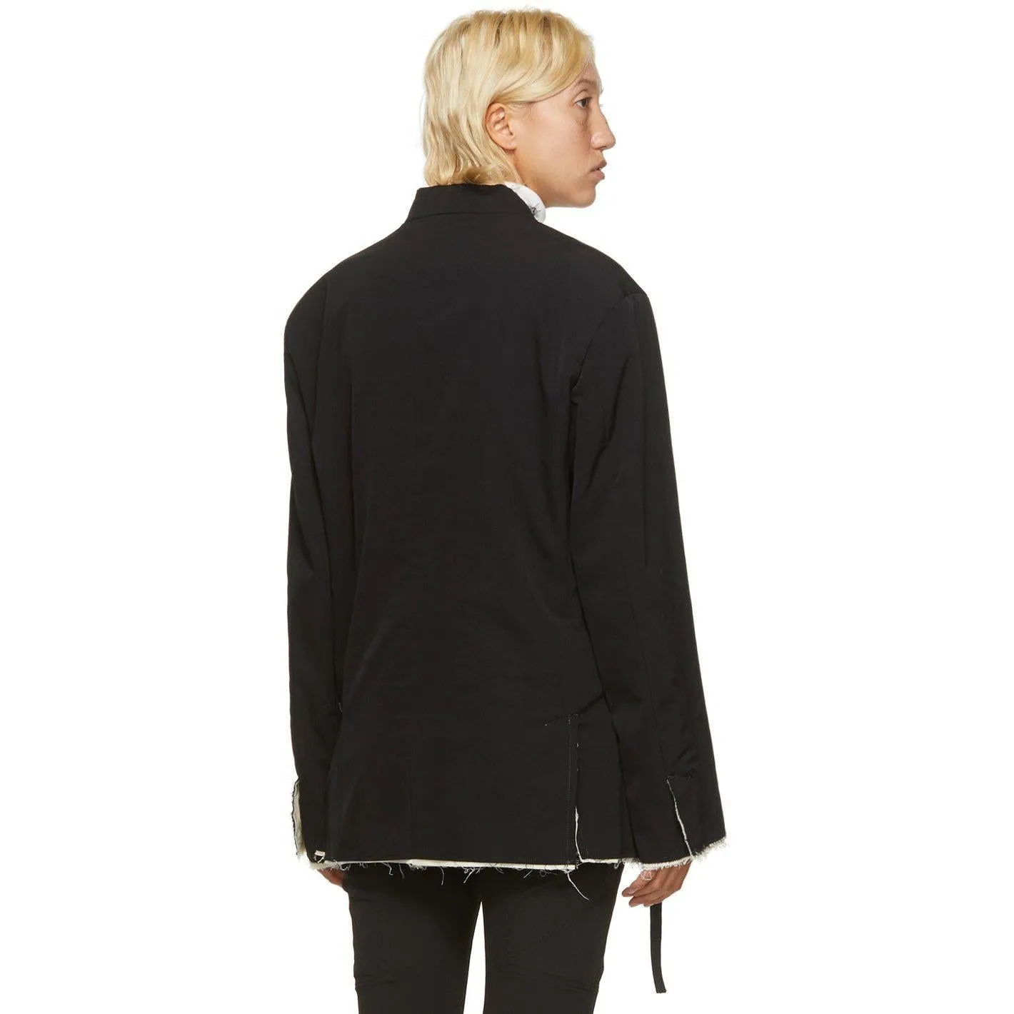 AMBUSH Black Raw Kimono Blazer