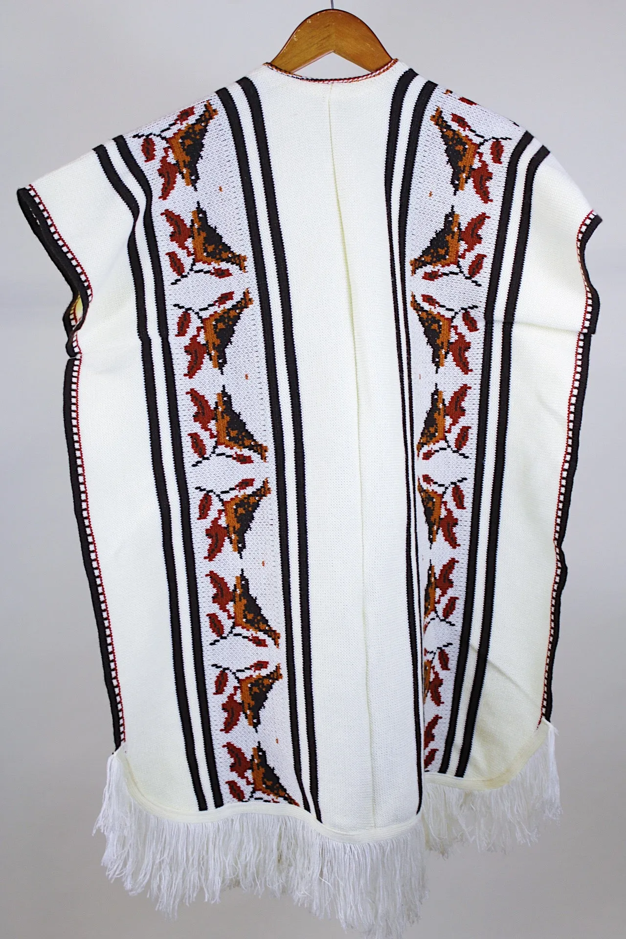 Bird Print Blanket Vest