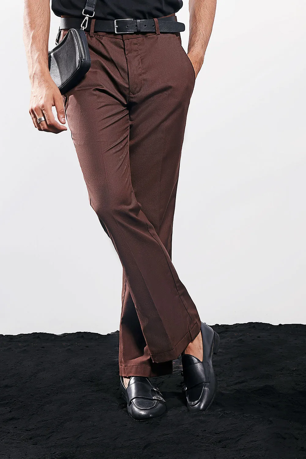Brown Flared Pants