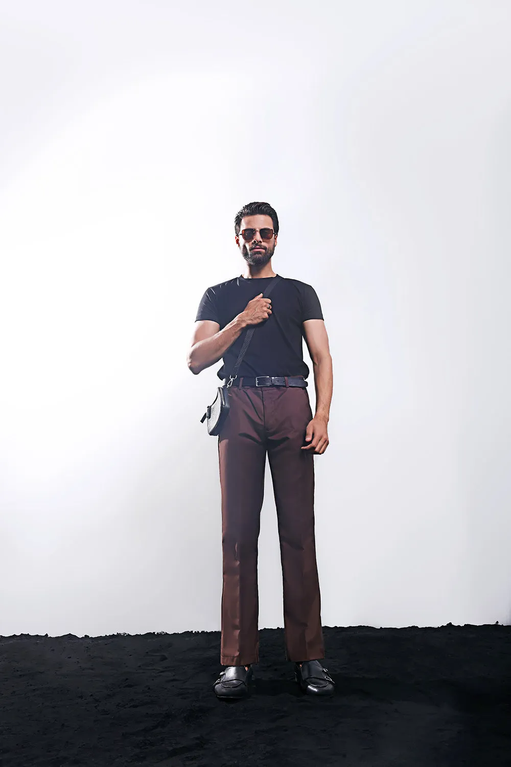 Brown Flared Pants