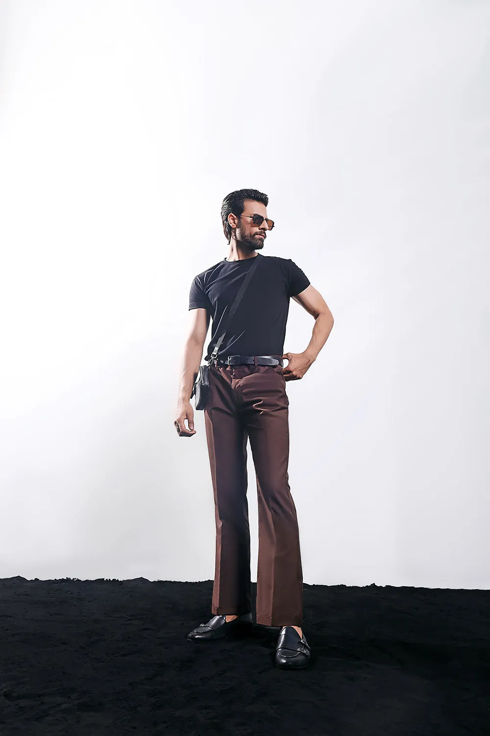 Brown Flared Pants