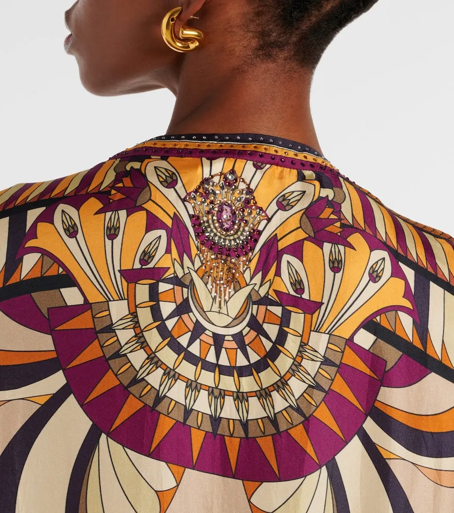 Camilla Printed silk kaftan