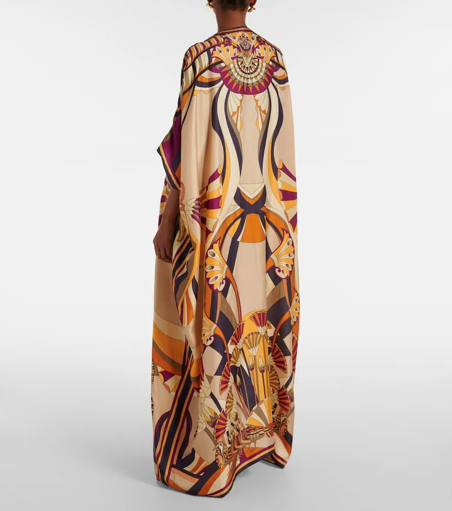 Camilla Printed silk kaftan
