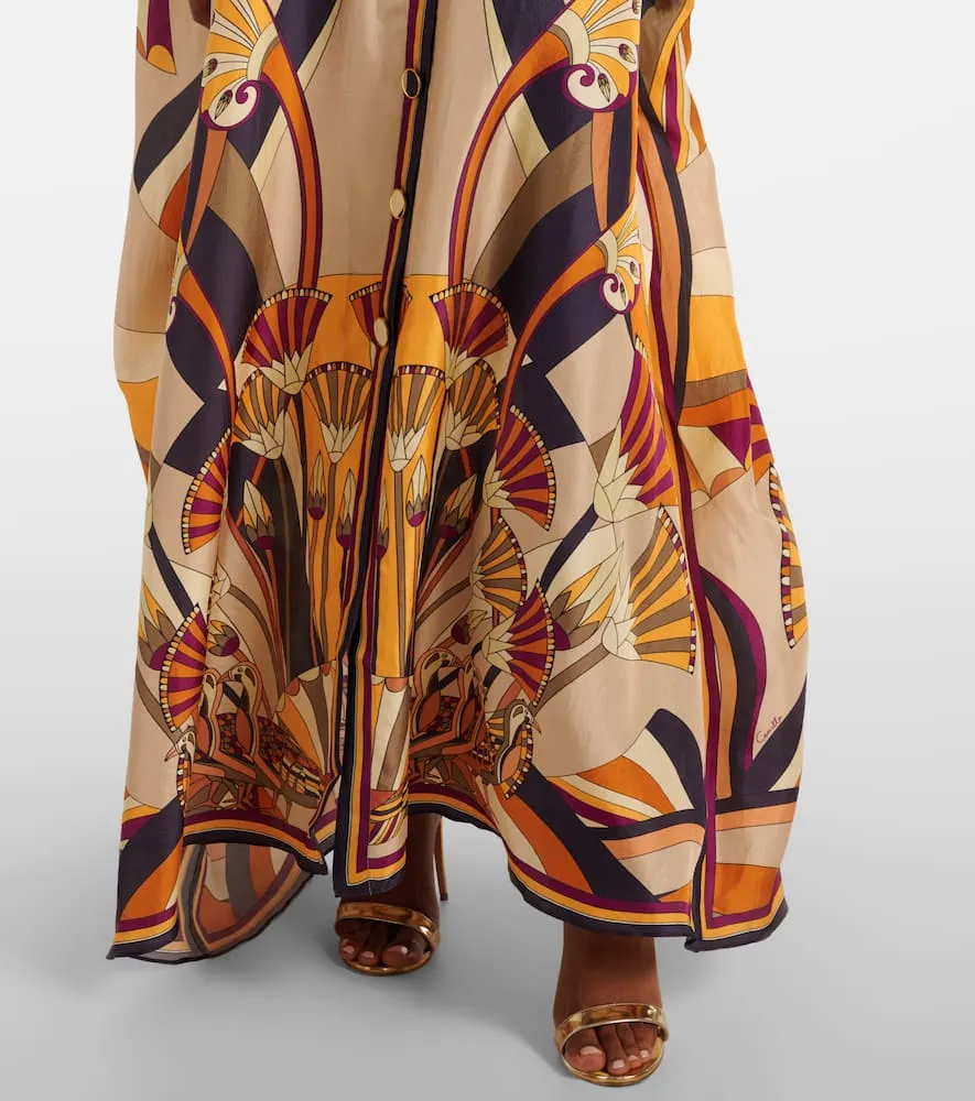 Camilla Printed silk kaftan