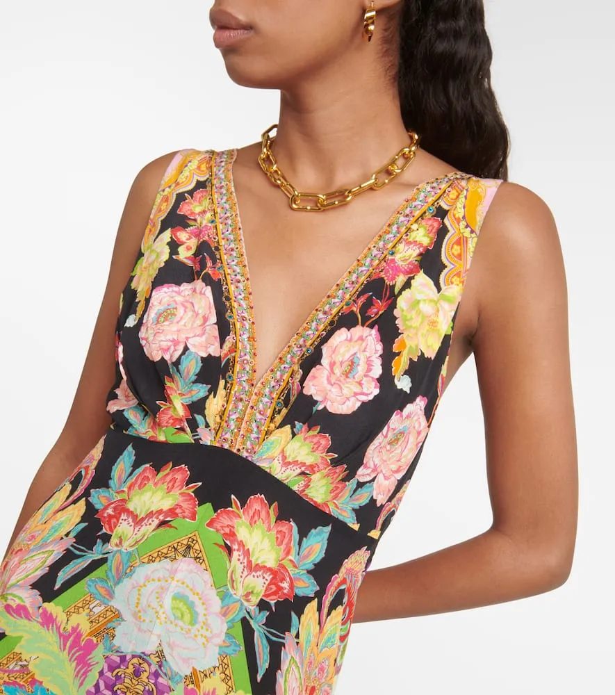 Camilla Printed silk maxi dress