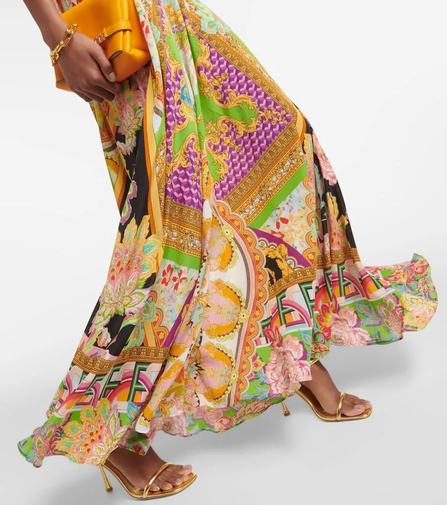 Camilla Printed silk maxi dress