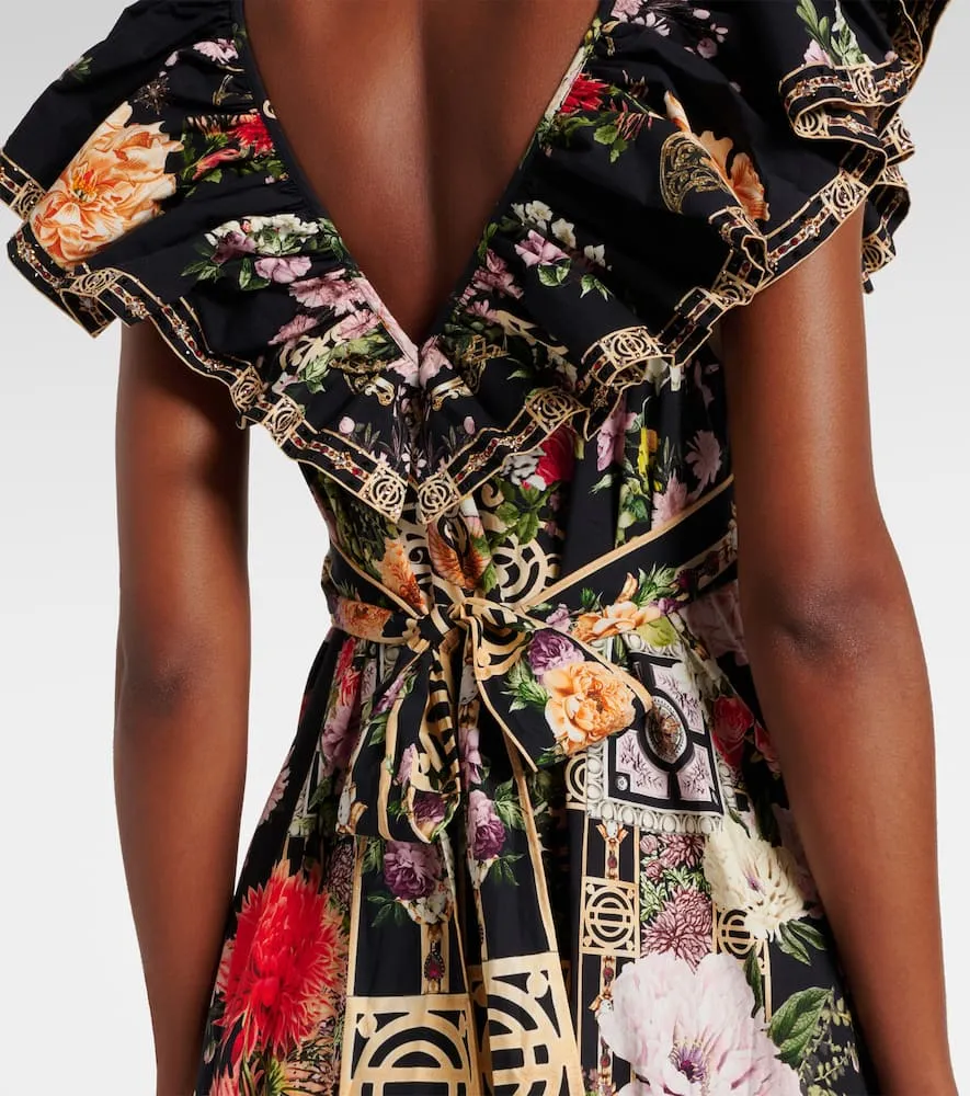 Camilla Ruffled floral cotton maxi dress