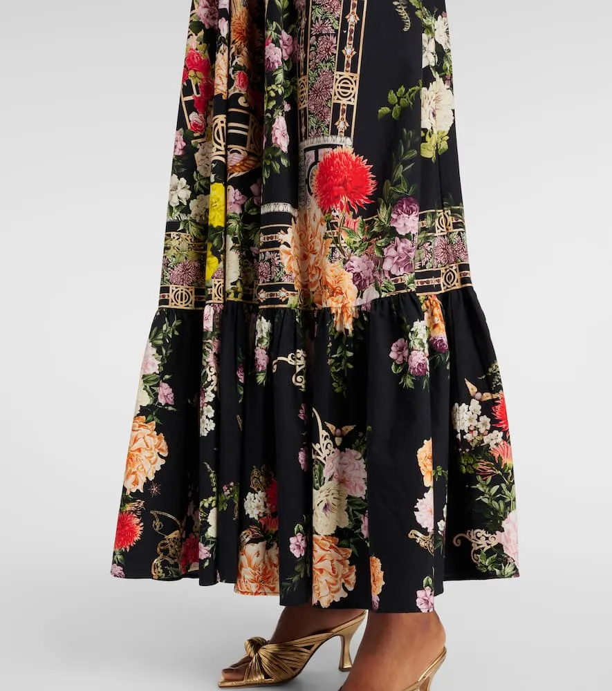 Camilla Ruffled floral cotton maxi dress