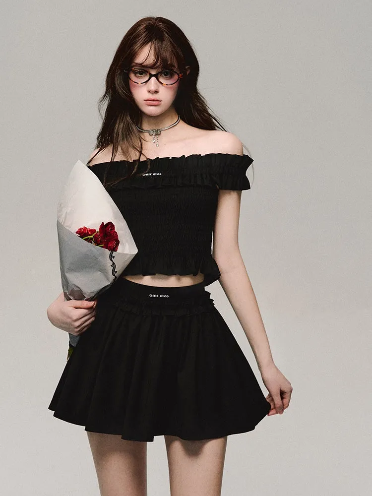 chic off-shoulder short tops