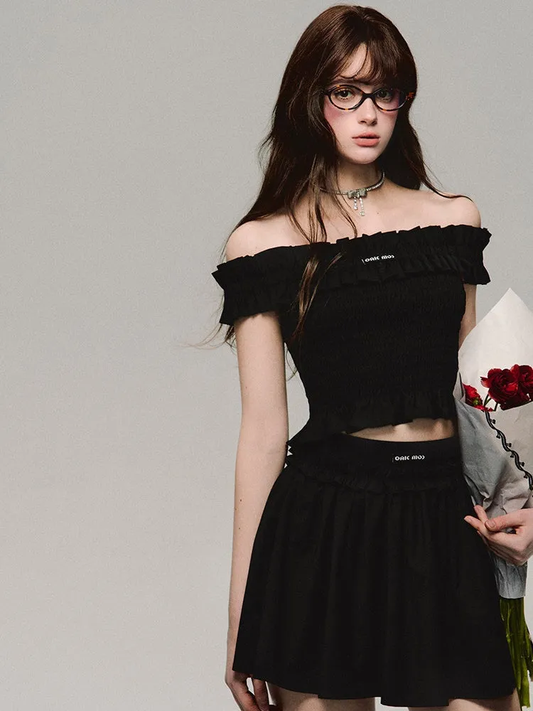 chic off-shoulder short tops