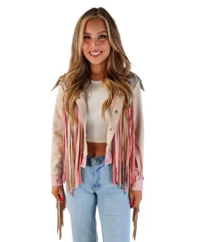 Cloud ten fringe/star suede jacket (s; retails for $329)