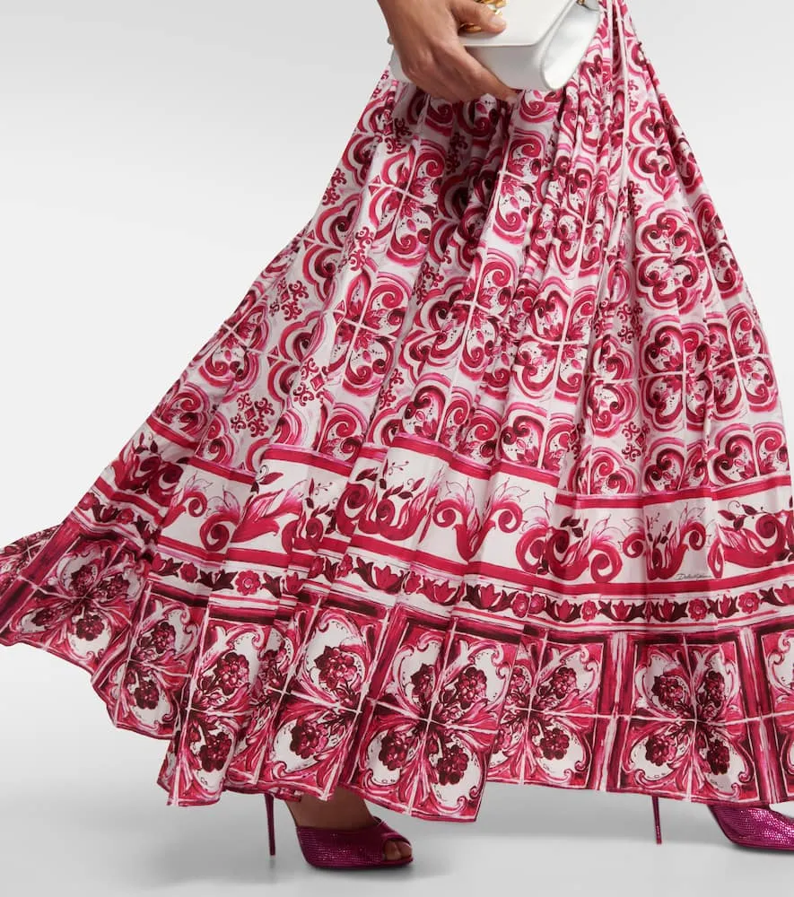 Dolce&Gabbana Majolica cotton poplin maxi dress