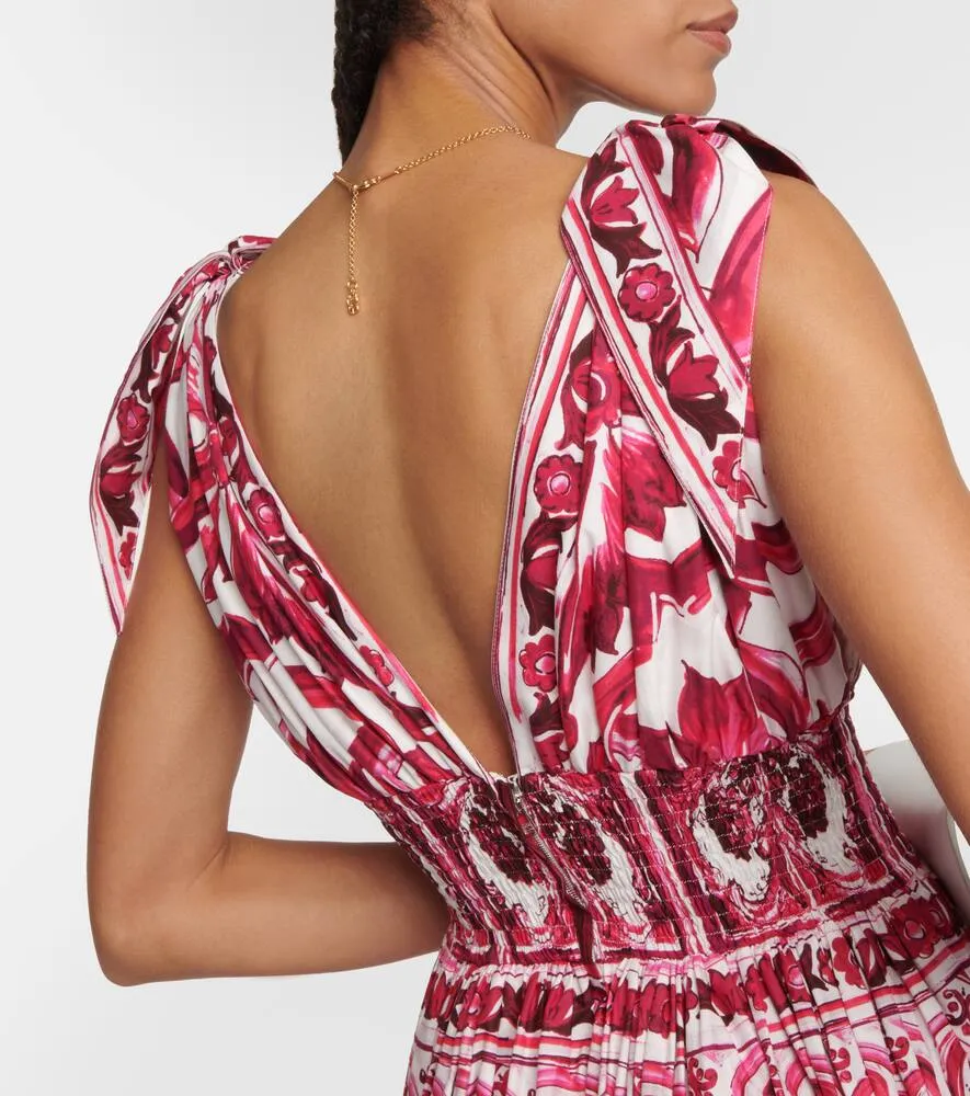 Dolce&Gabbana Majolica cotton poplin maxi dress