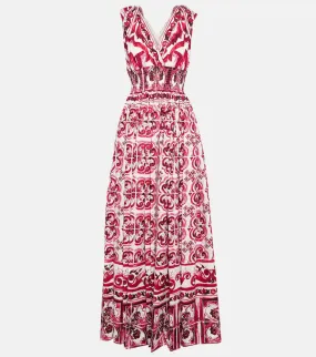 Dolce&Gabbana Majolica cotton poplin maxi dress