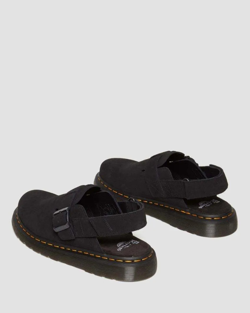 Dr. Martens Jorge II Sling Back Shoes Sandals Slip On in Black Suede