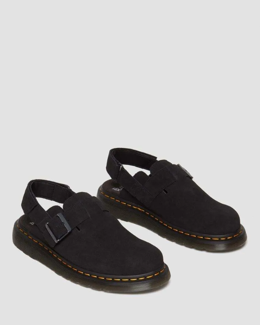 Dr. Martens Jorge II Sling Back Shoes Sandals Slip On in Black Suede