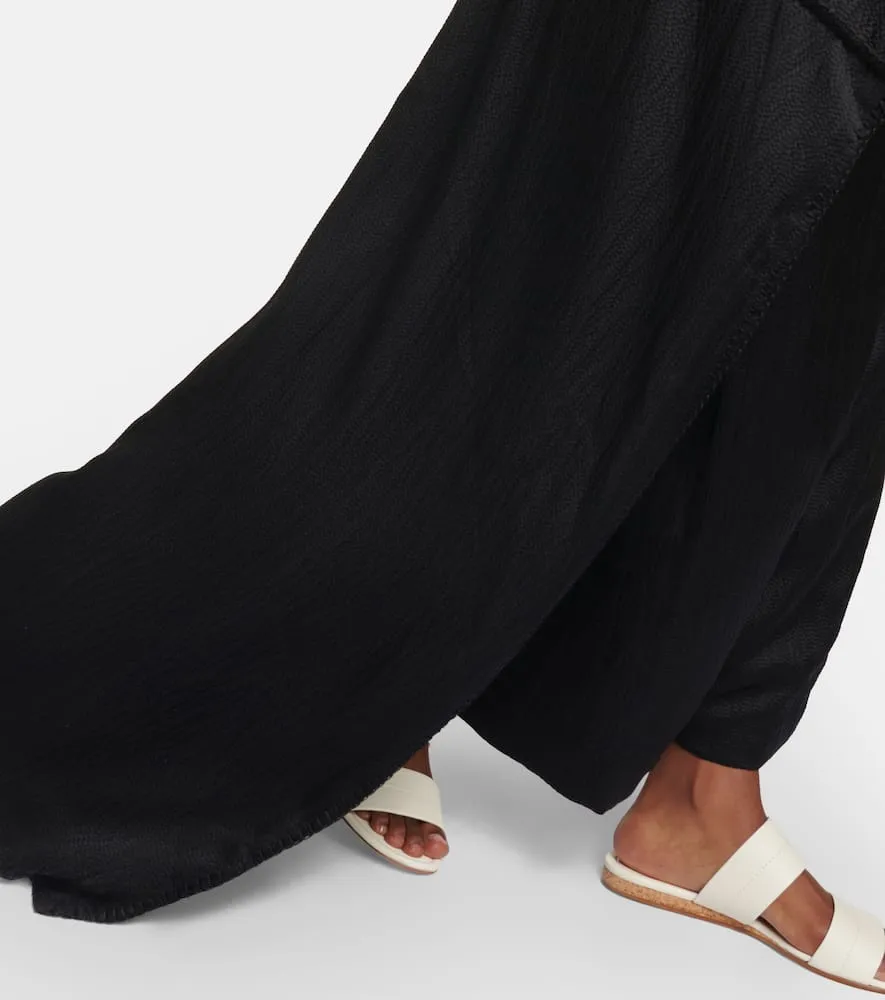 Gabriela Hearst Hunter caped silk satin gown