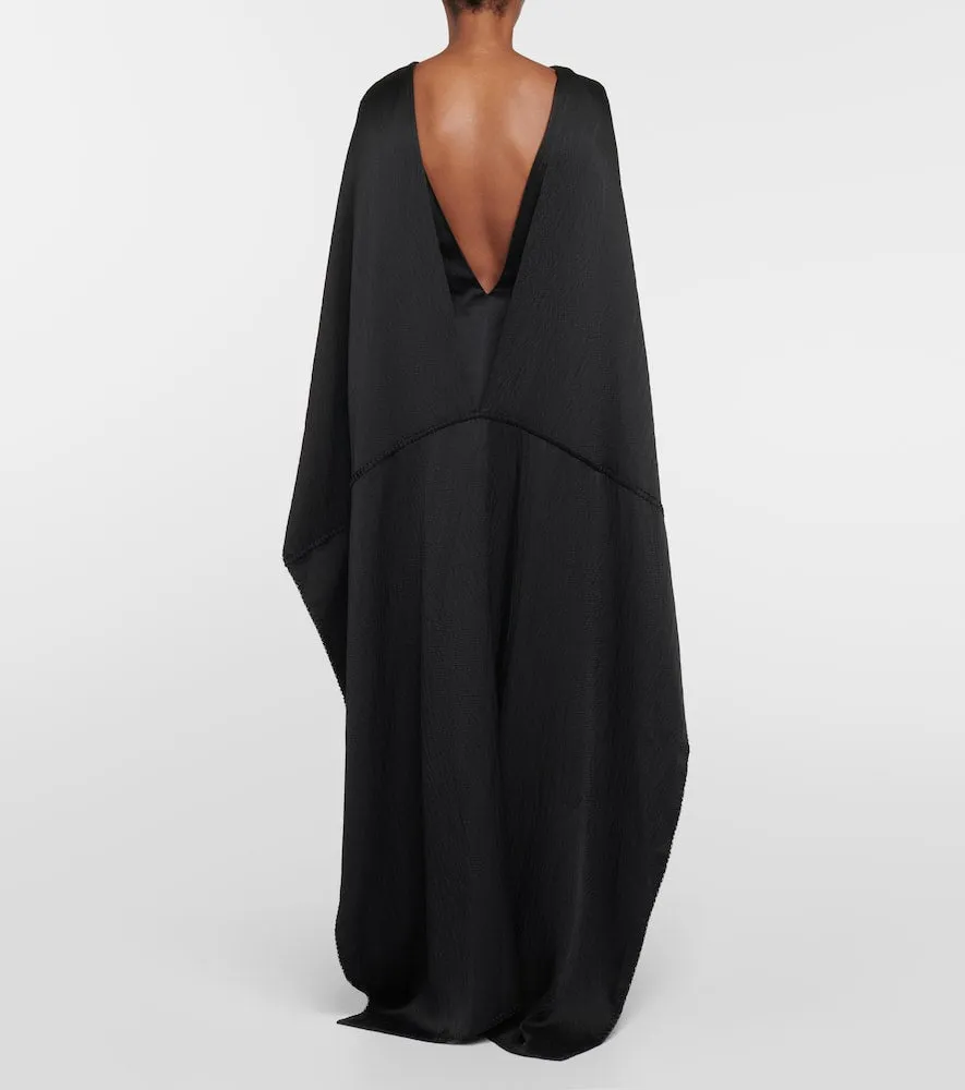 Gabriela Hearst Hunter caped silk satin gown