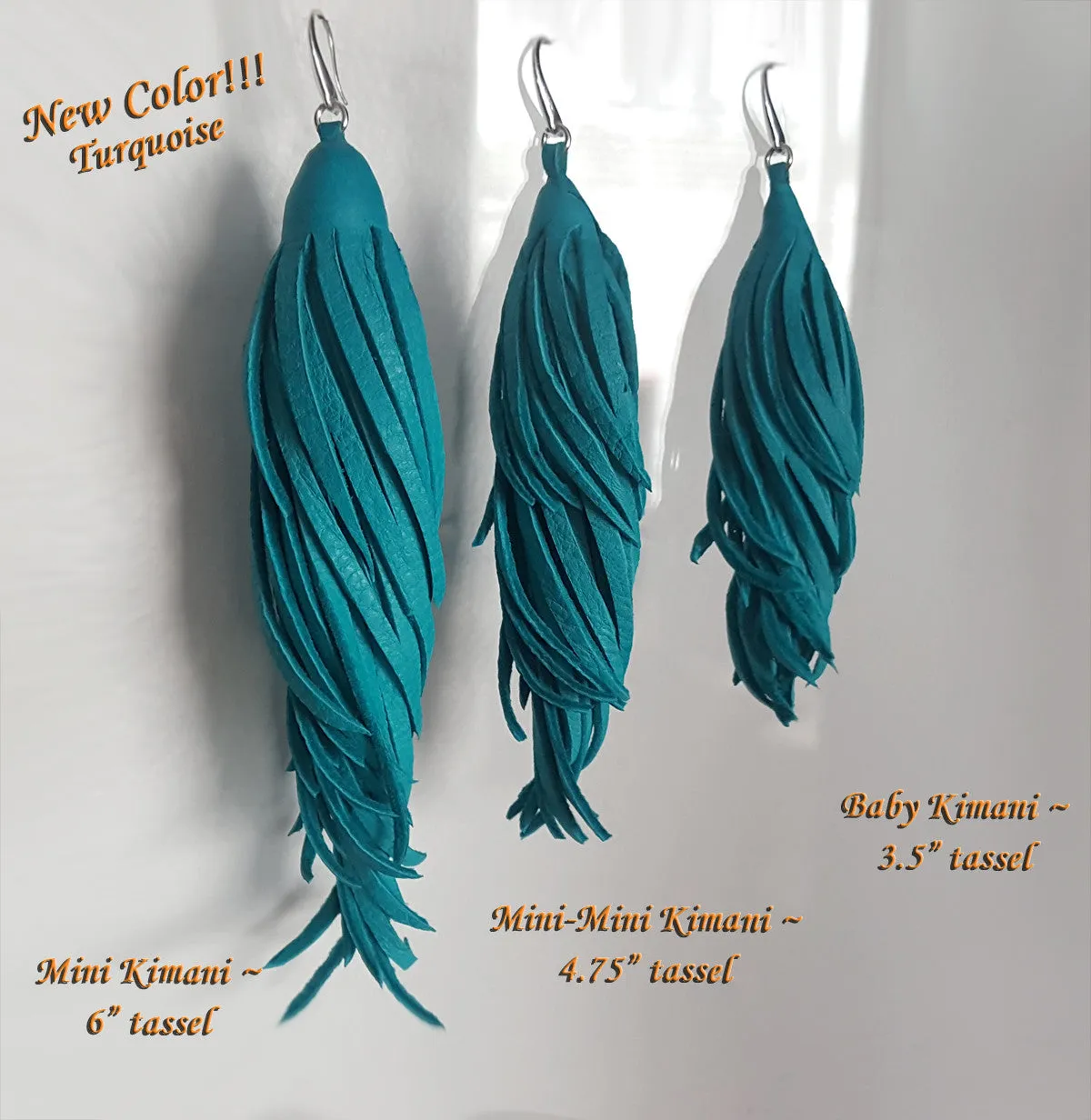 Kimani 10.5" Long Leather Tassel Earrings - SS1100