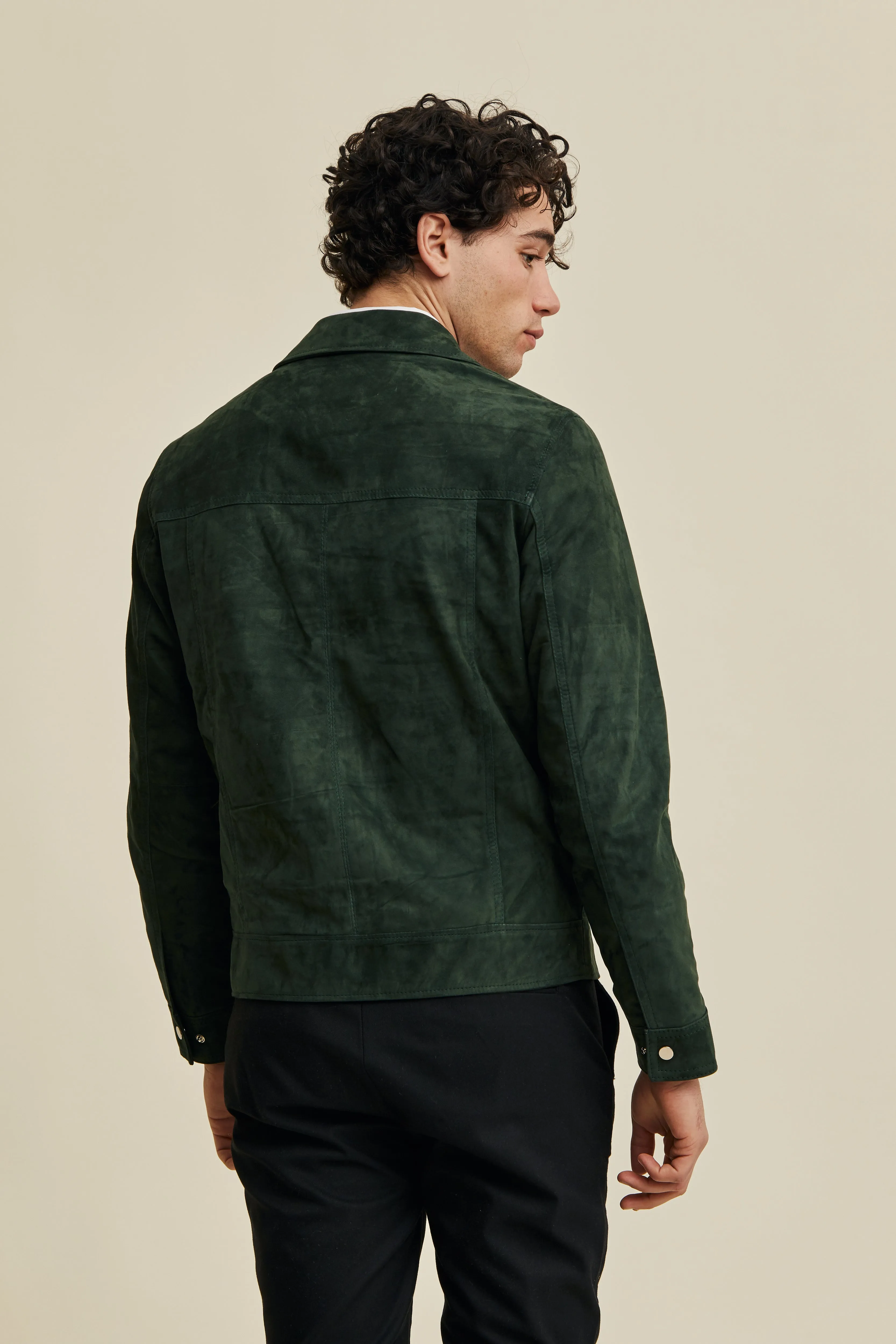 Lazio Suede Jacket Dark Green