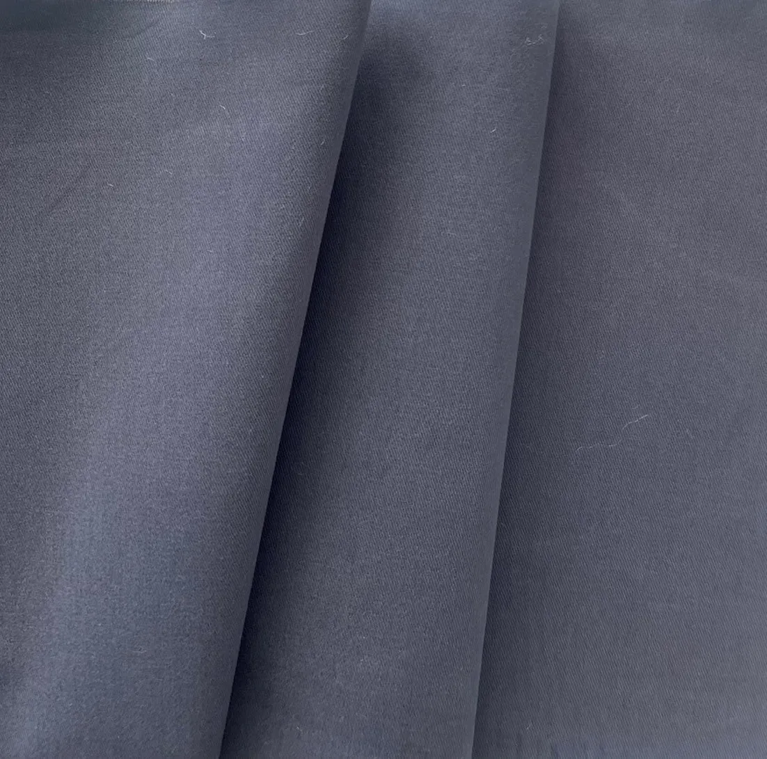 Mid-Weight Indigo Shadow Lightly Sueded Cotton Twill (Made in Japan)