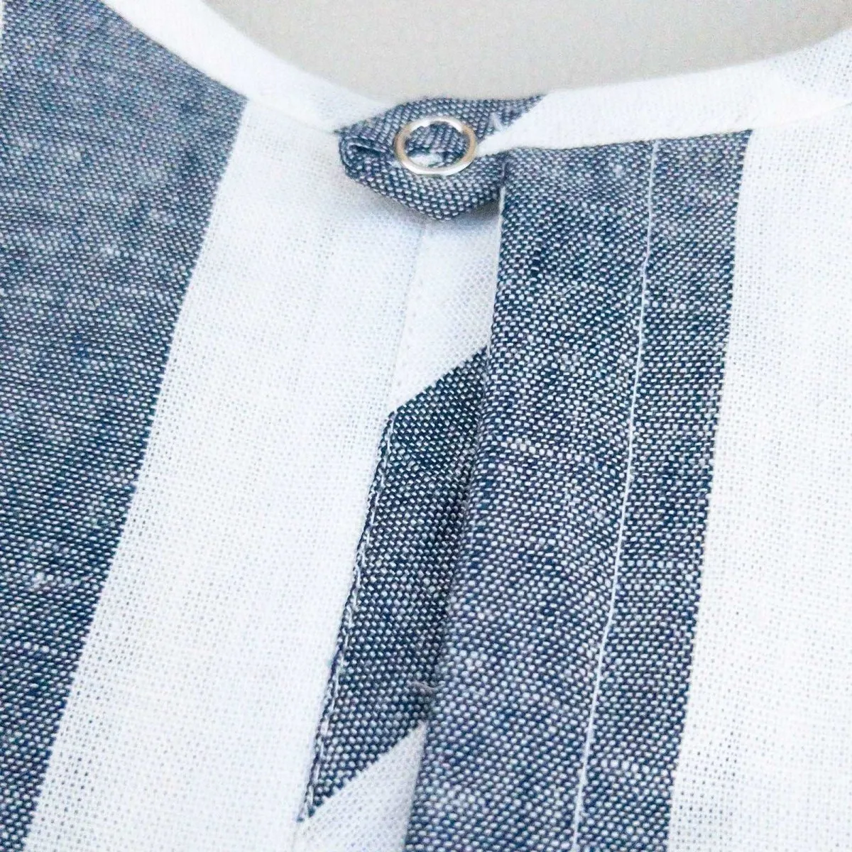 Paddington Blue Stripe Linen Top