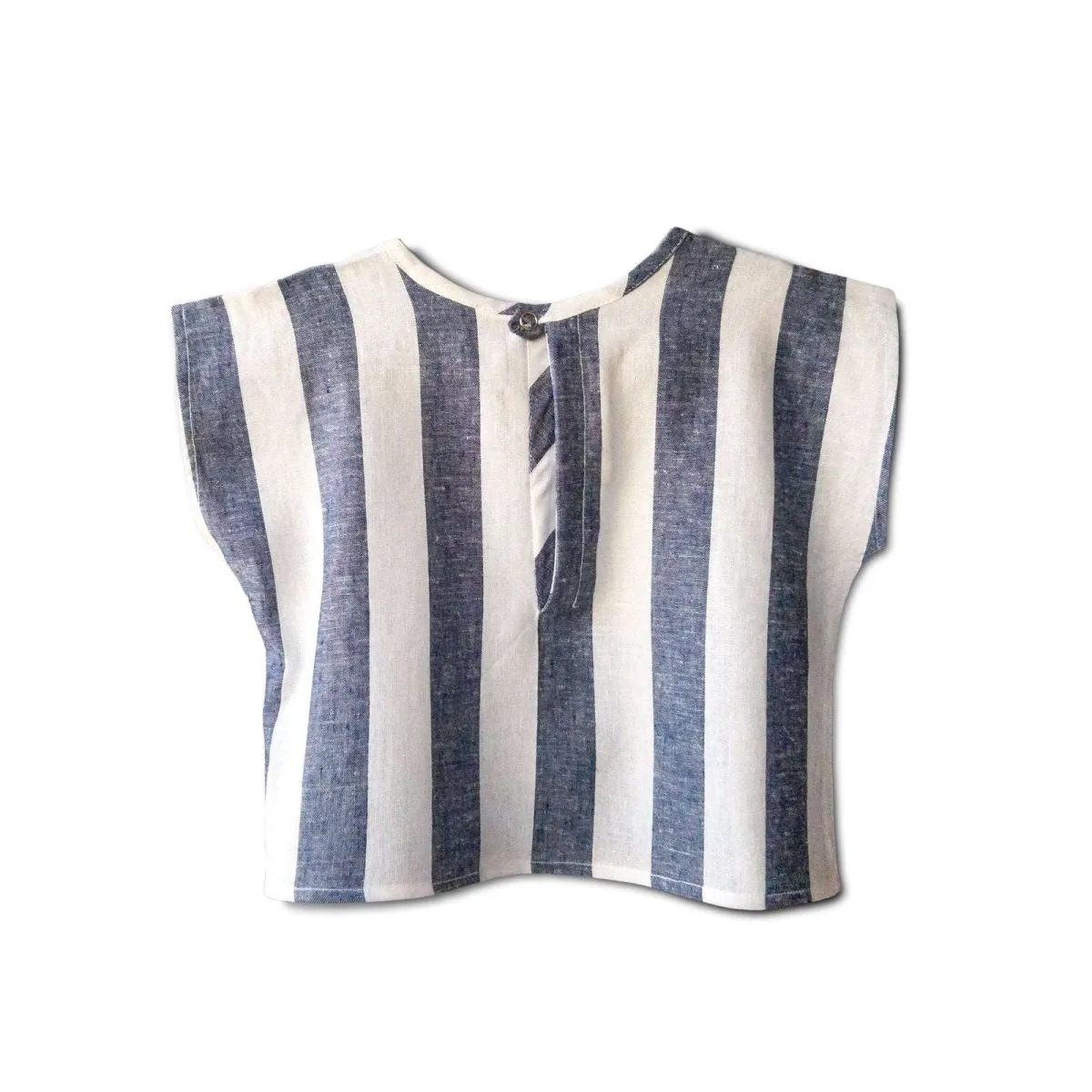 Paddington Blue Stripe Linen Top