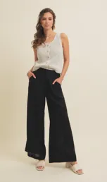Relaxed Fit Black Pants