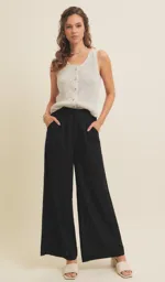 Relaxed Fit Black Pants