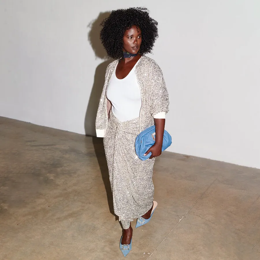 Sequin Maxi Wrap Jaspre Skirt