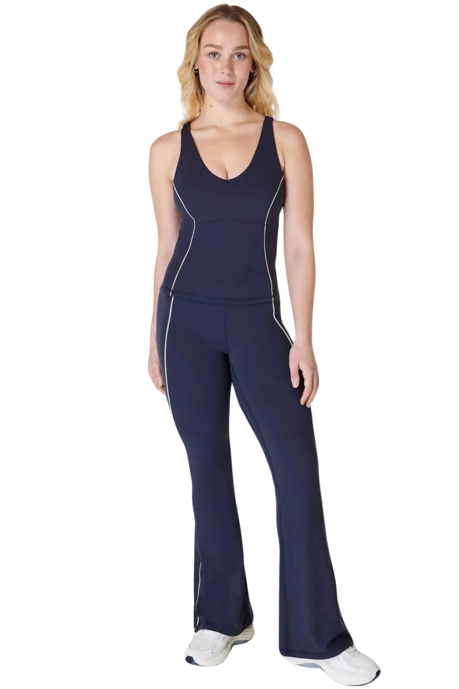 Soft Sculpt Picot Lace Flare Pants