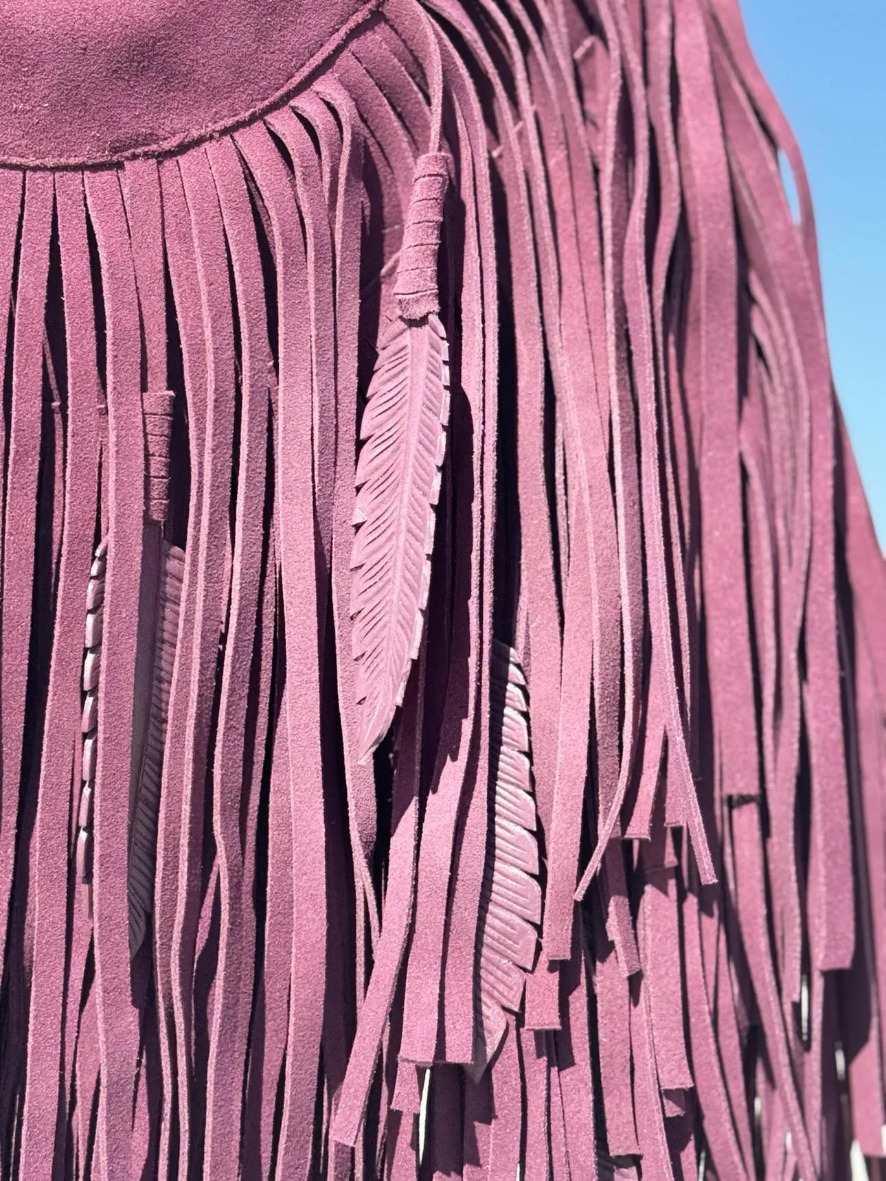 The Bonnie Boho Burgundy Fringe Bag