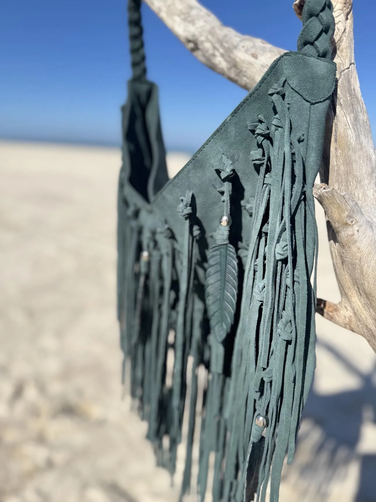 The Jolene Jade Fringe Bag