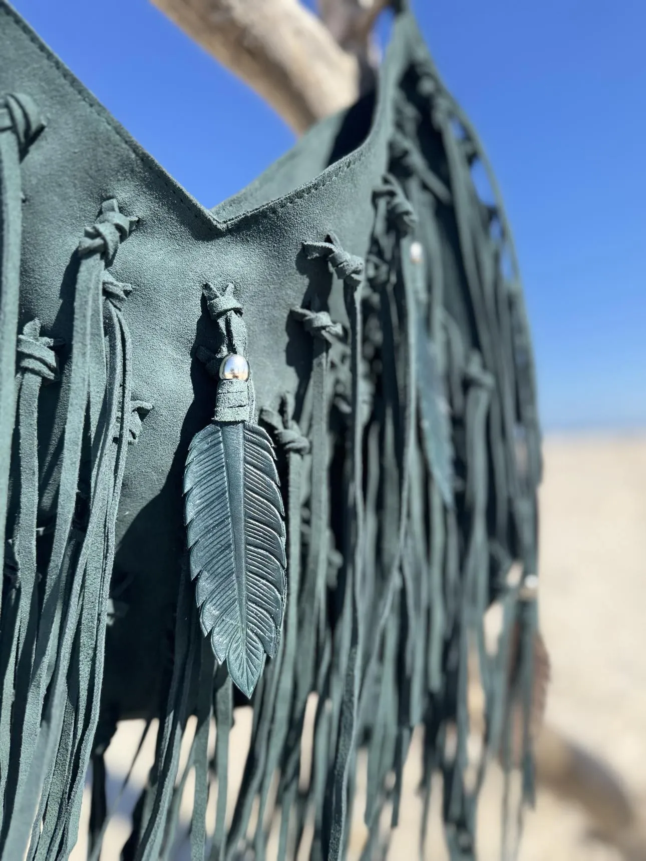 The Jolene Jade Fringe Bag