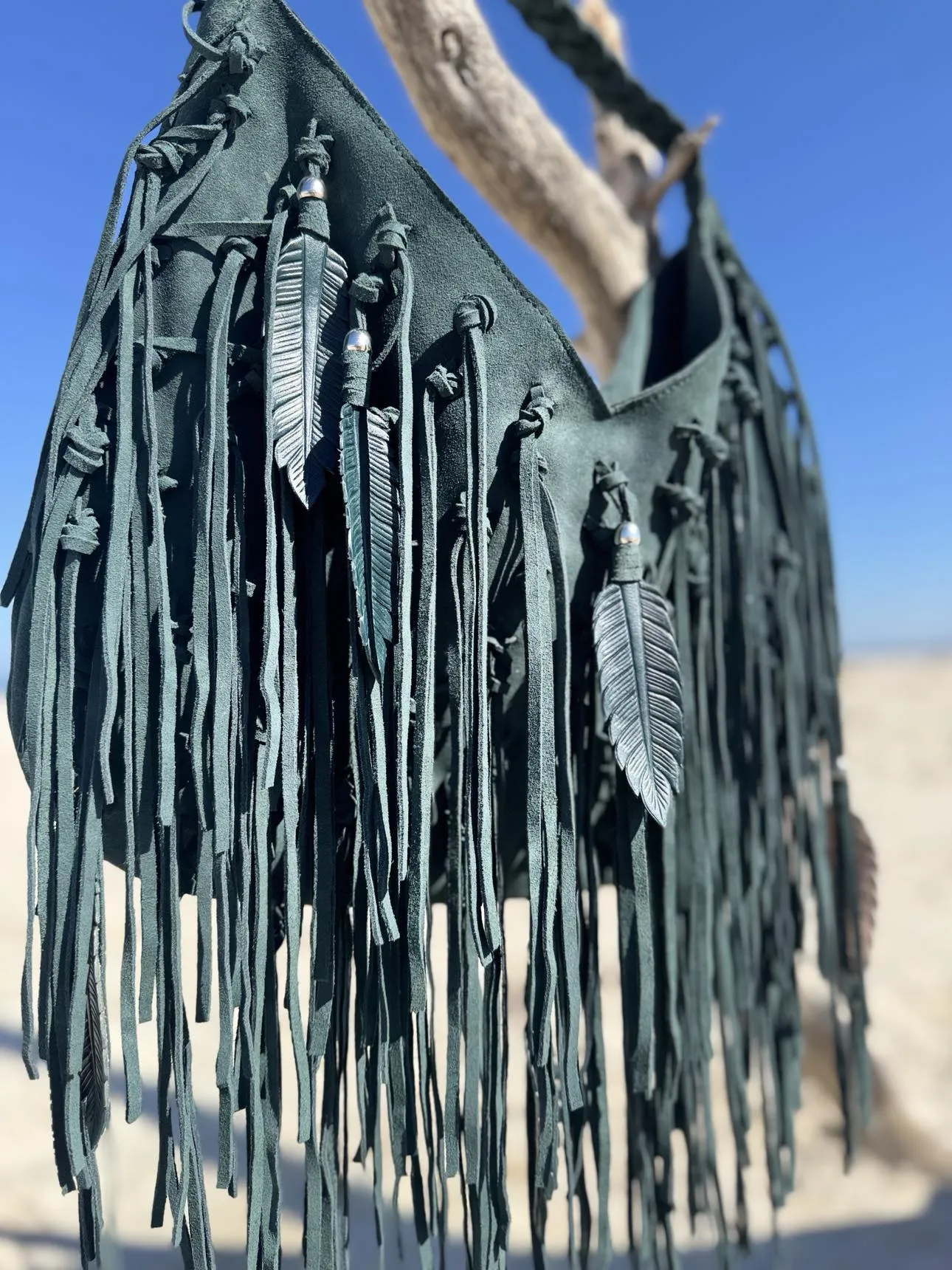 The Jolene Jade Fringe Bag