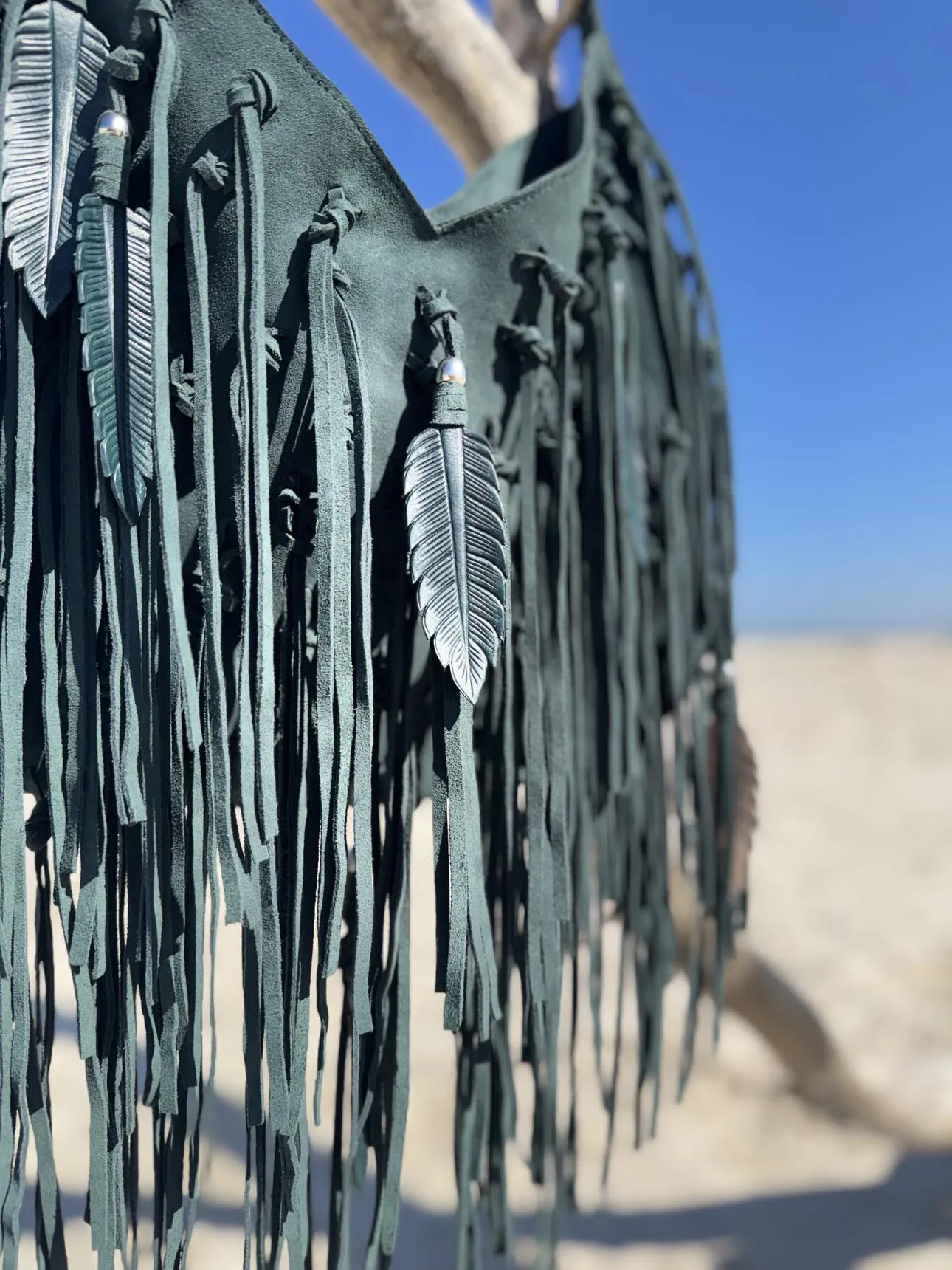 The Jolene Jade Fringe Bag