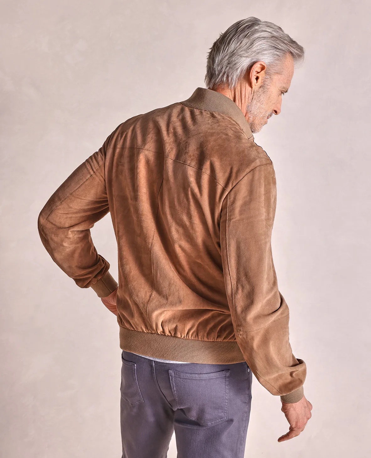 The Oliver - Suede Baracuta Jacket - Brown