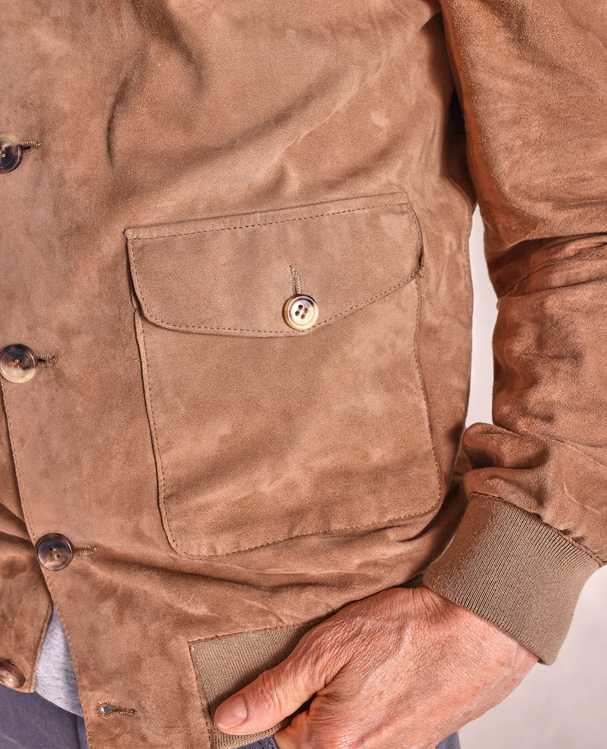 The Oliver - Suede Baracuta Jacket - Brown
