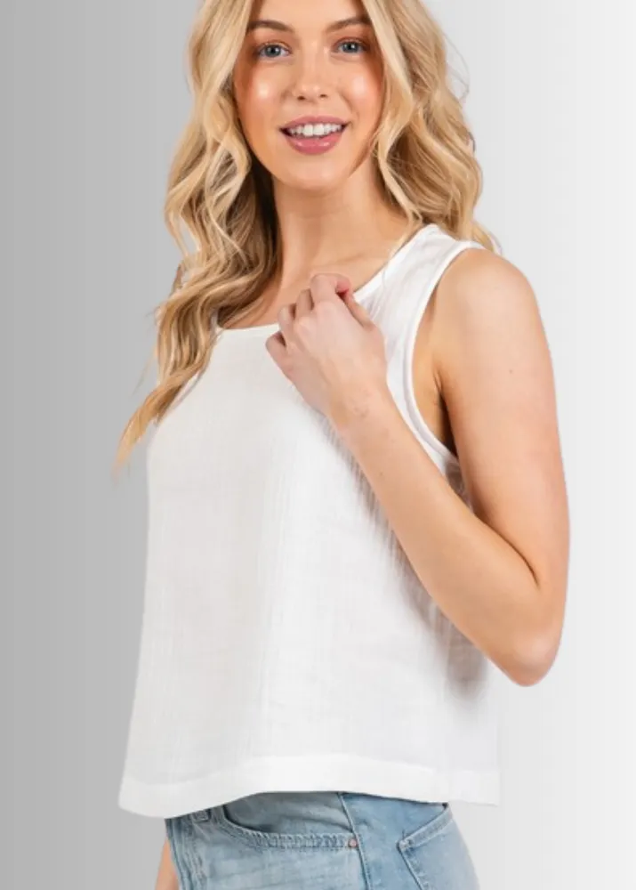 Triple Cotton Gauze Top