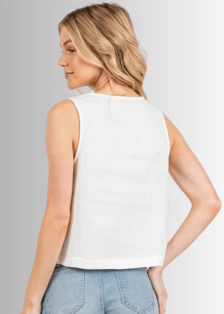 Triple Cotton Gauze Top
