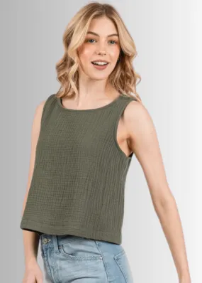 Triple Cotton Gauze Top